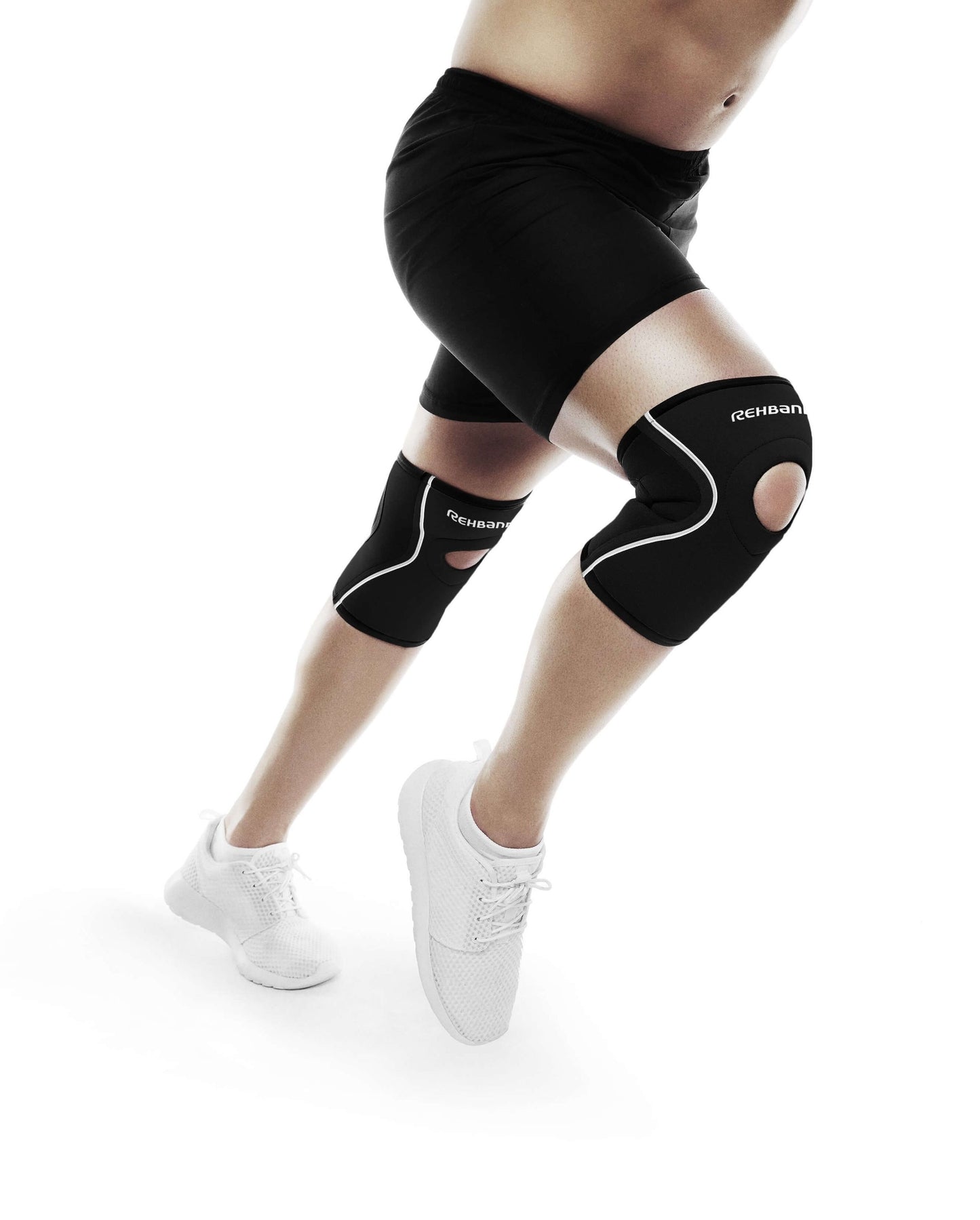 Rehband UD Knee Sleeve Patella Opening 5mm Black