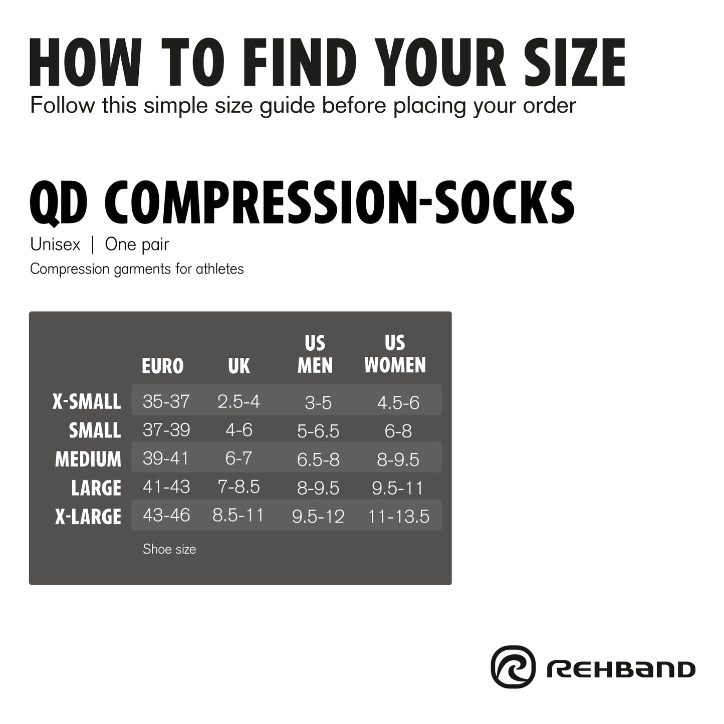 Rehband QD Compression Socks(Pair)