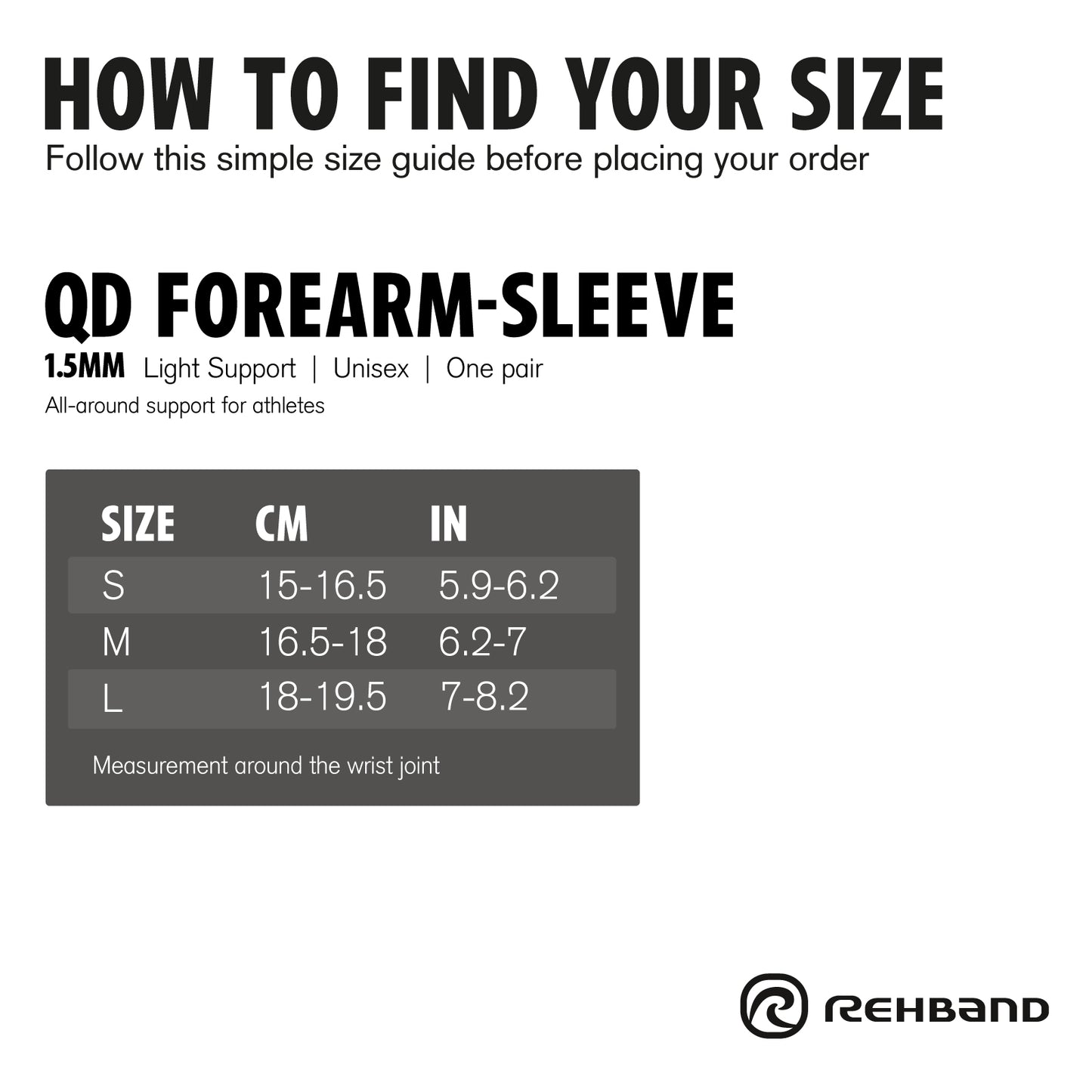 Rehband QD ForeArm Sleeves 1.5mm
