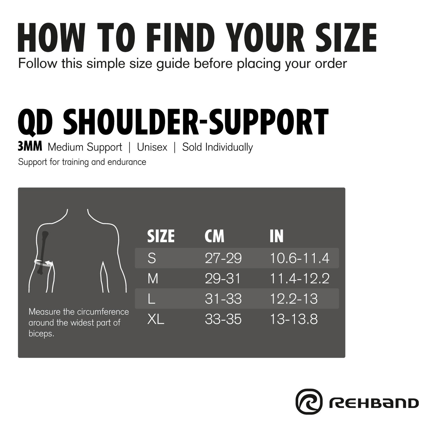 Rehband QD Shoulder Support Black