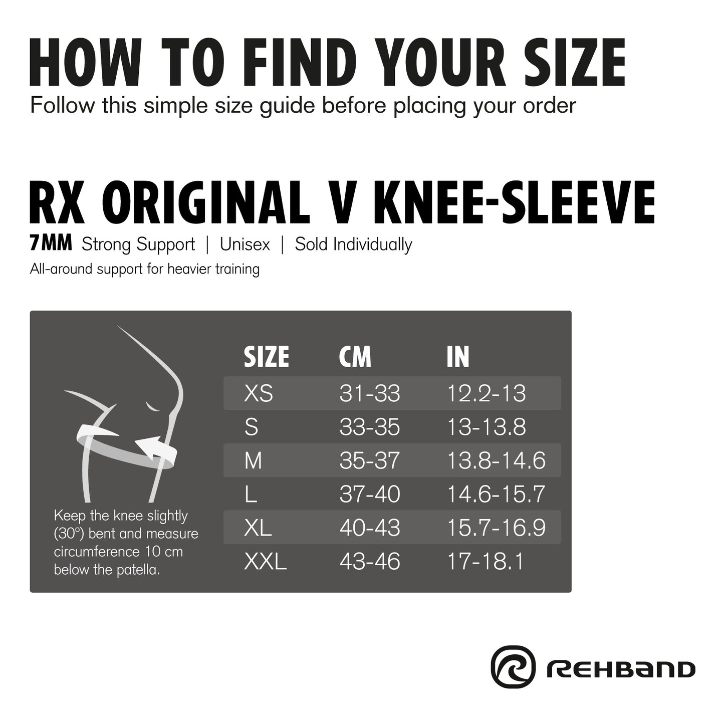 Rehband RX Original V Knee Sleeve 7mm