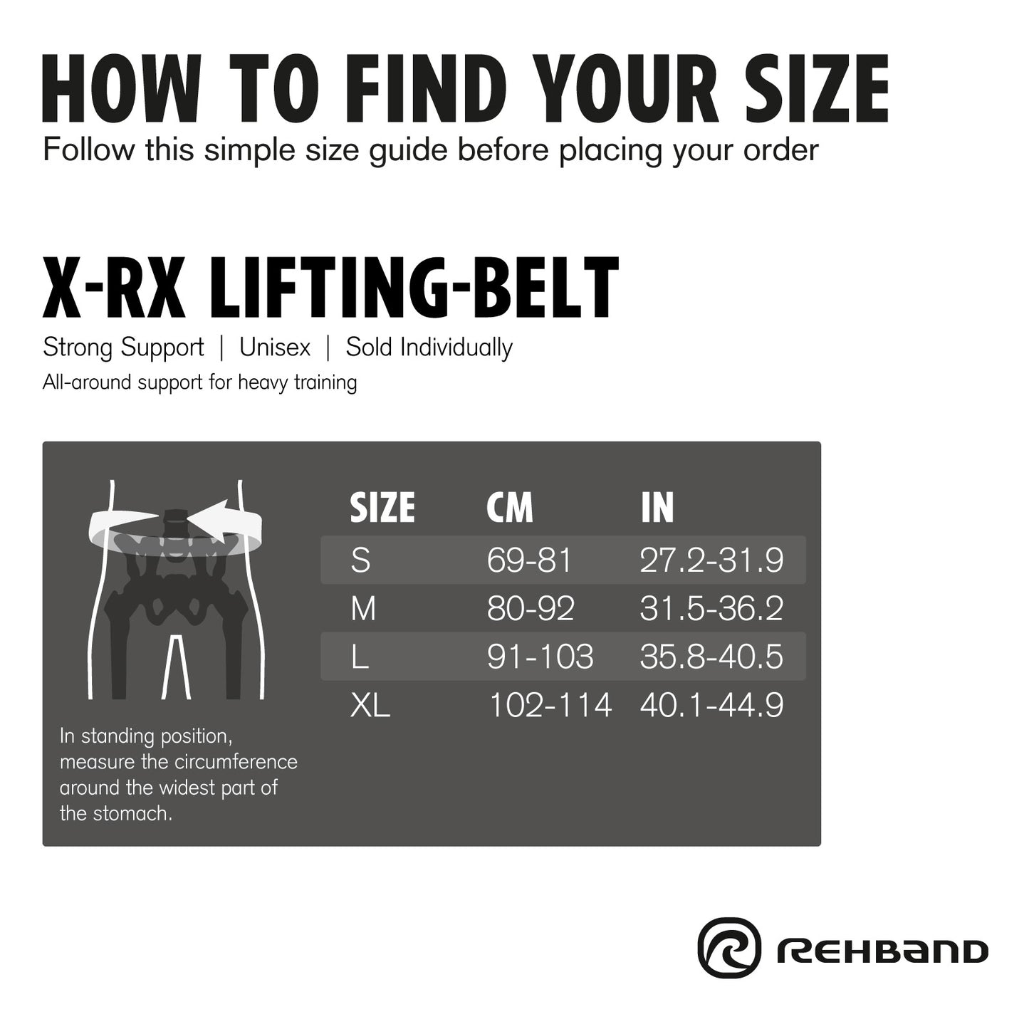 Rehband X-Rx Lifting Belt Black
