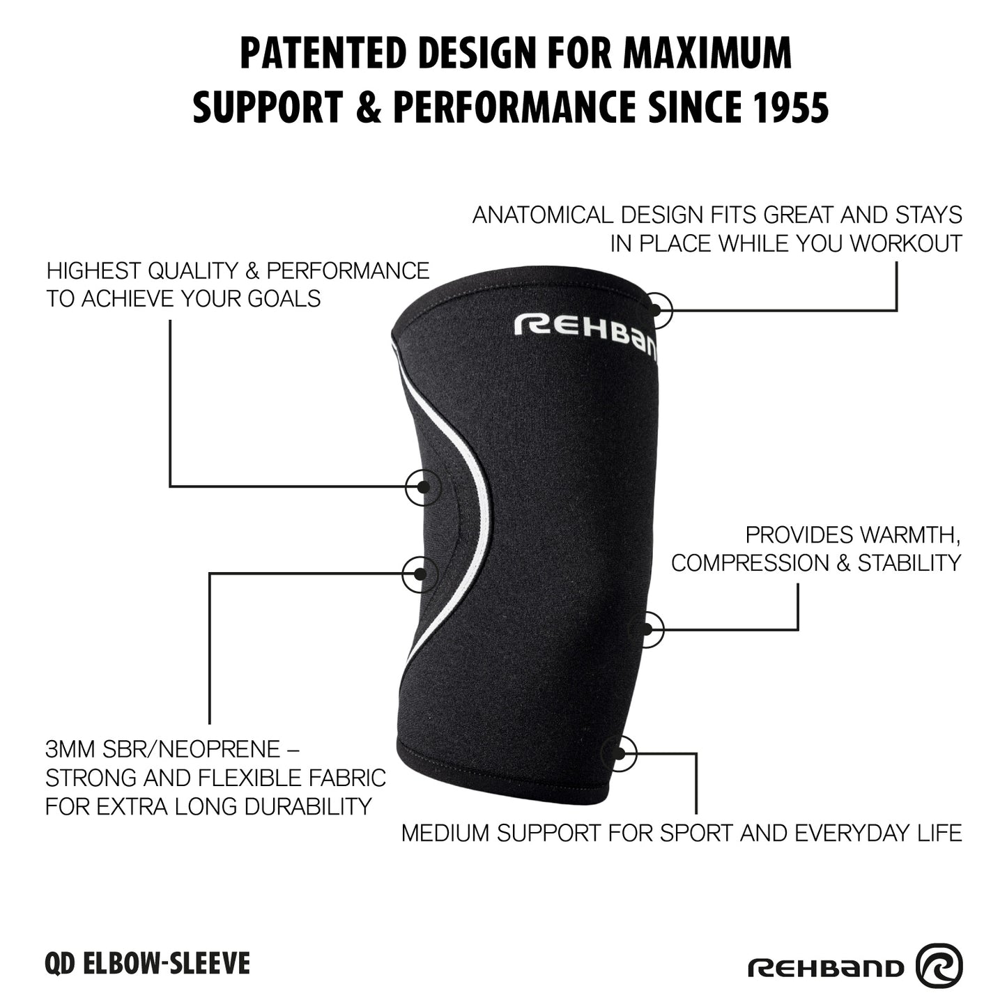 Rehband UD Tennis Elbow-Sleeve 3mm