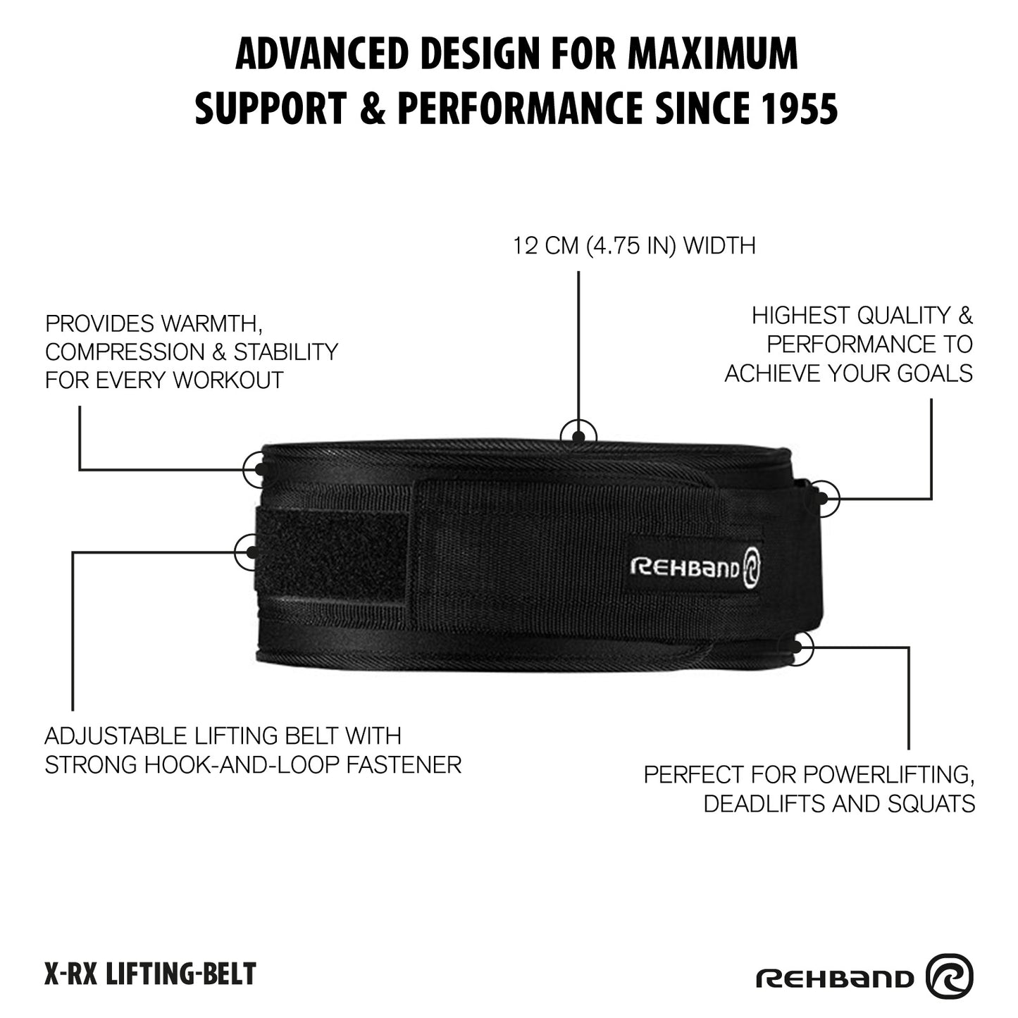 Rehband X-Rx Lifting Belt Black