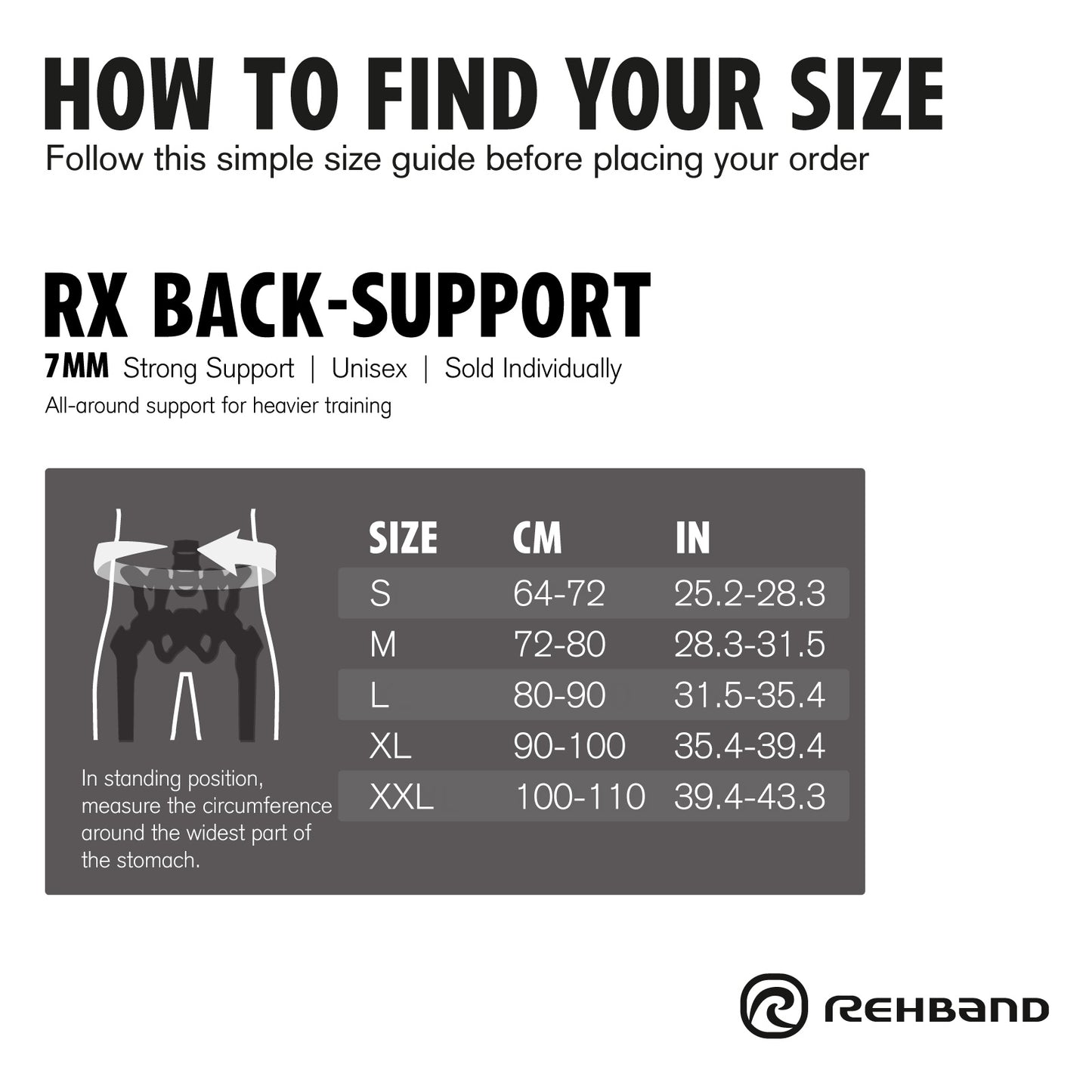 Rehband Rx Original Back Support 7mm Original Blue