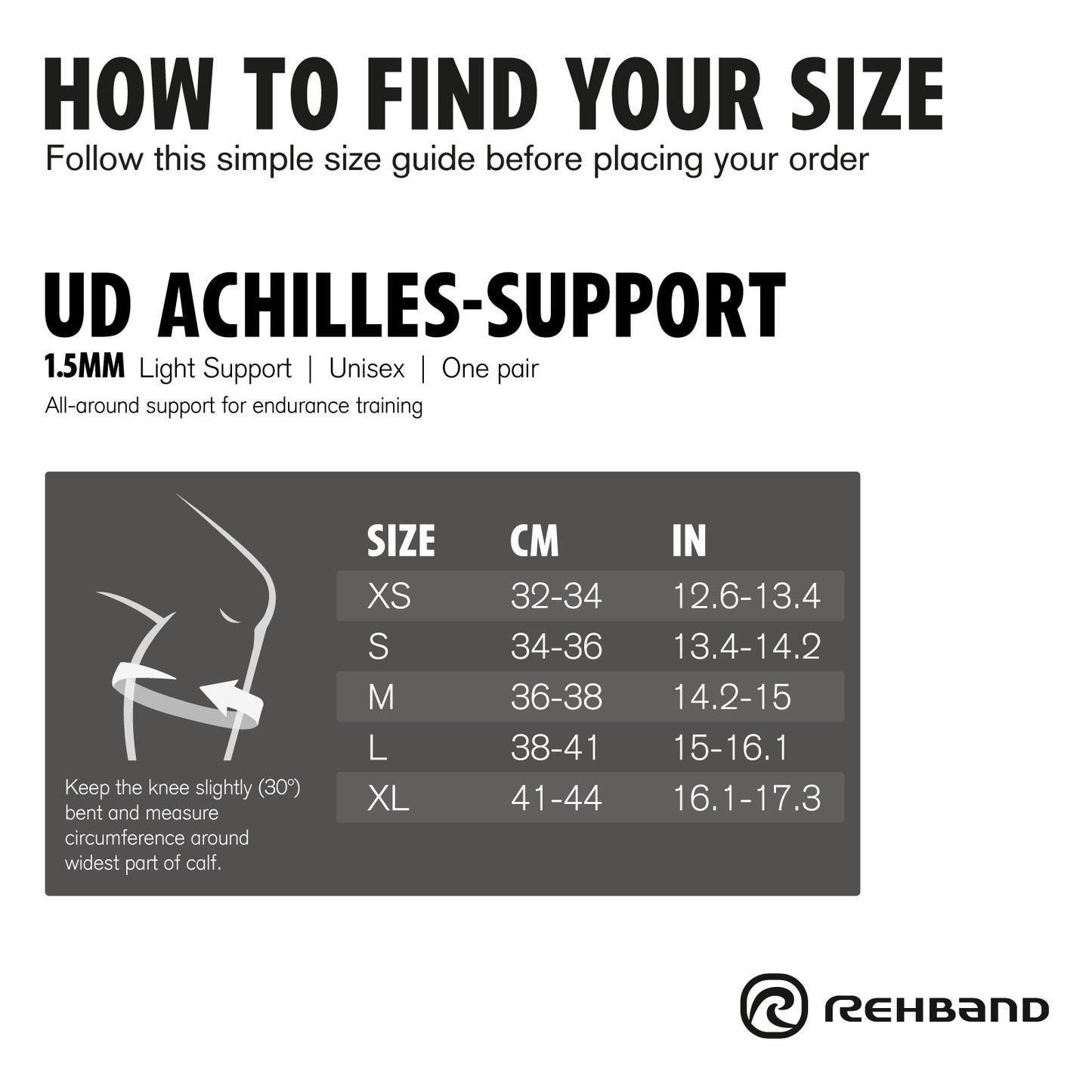 Rehband UD Achilles support Black(Pair)